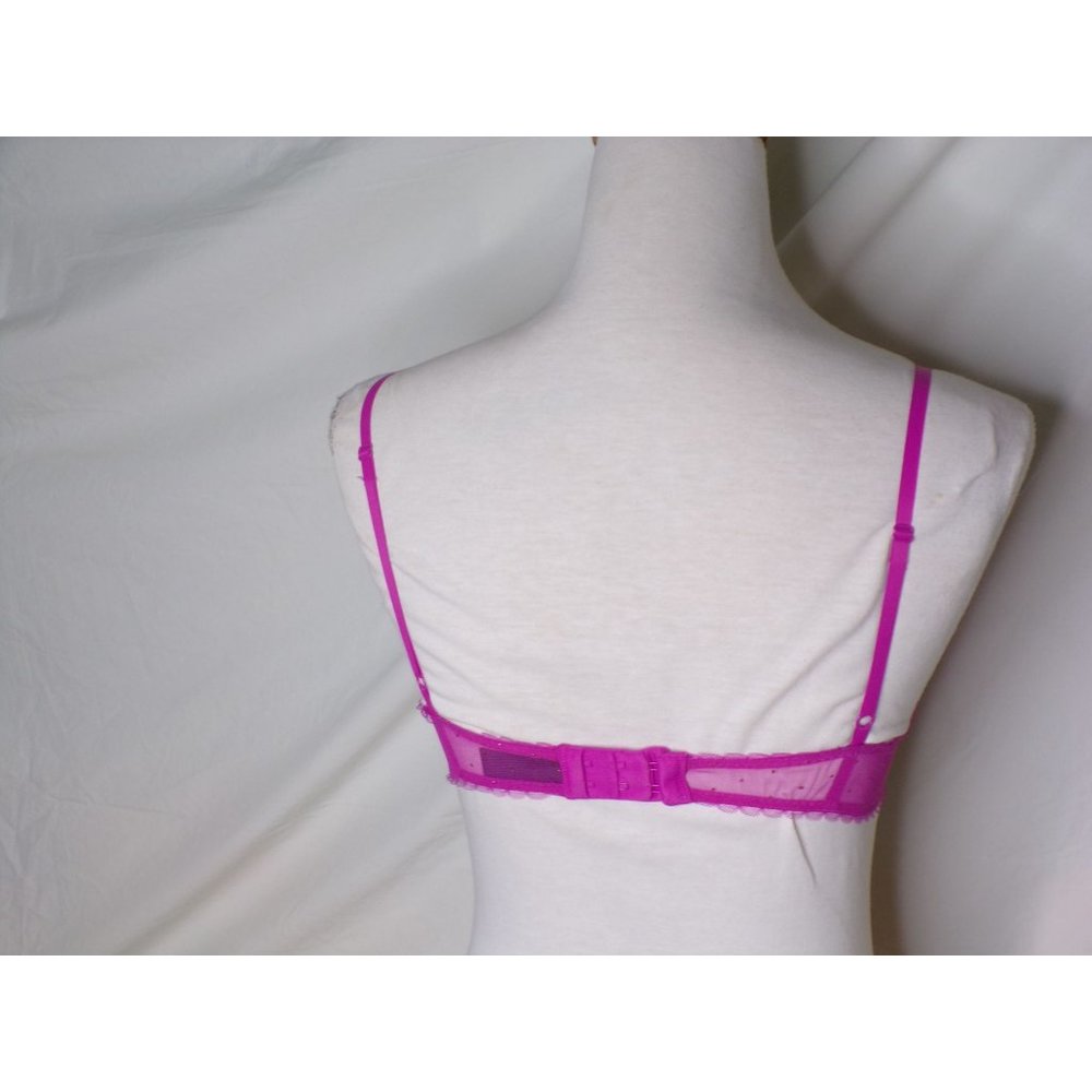 ELLE MACPHERSON Starry Sky Glitter Bra Magenta Pink 32C NEW - Picture 5 of 6